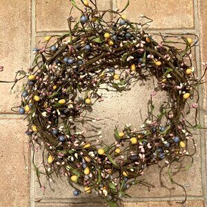 Farm House Spring BERRY GARLAND Swag Vine Pastel Country Pip Berries 54”